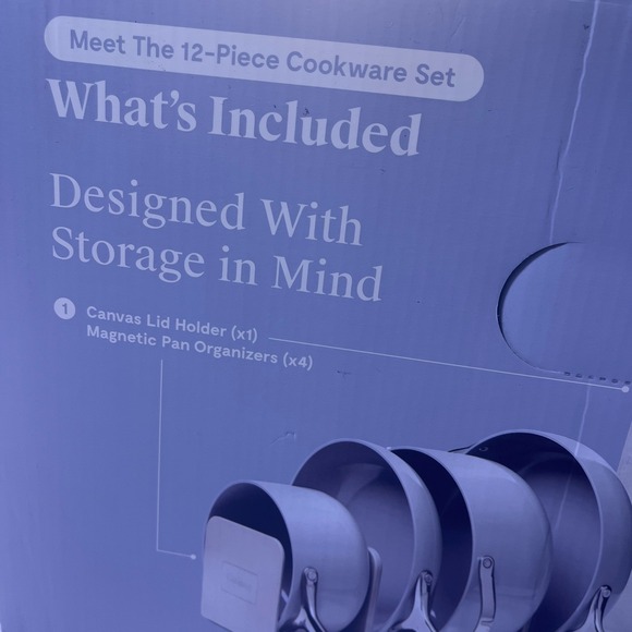 Caraway 12-Piece Ceramic Cookware Set - Grey Color - Non-stick and Non-Toxic New - Picture 10 of 16